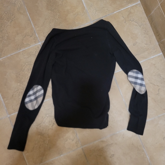 Burberry Tops - Burberry Black Knit Top w. Elbow Patches. EUC‎ M Elevated Basic Quiet Luxury